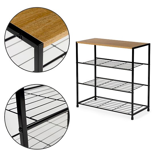 Dulap pentru pantofi, suport, raft, poliță loft, 3 niveluri