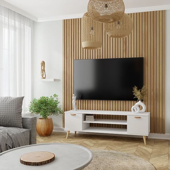 Dulap raft Fondi alb, stil scandinav