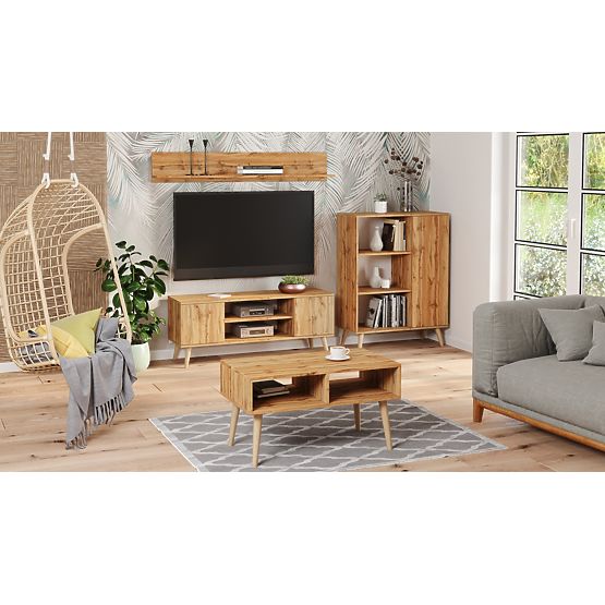 Dulap raft Fondi stejar auriu craft, stil scandinav