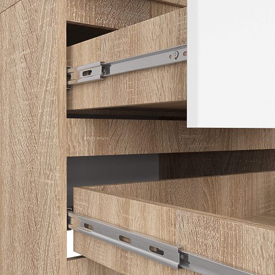 DULAP STAR S 60 cm 2 UȘI 2 SERTARE PK SONOMA / ALB