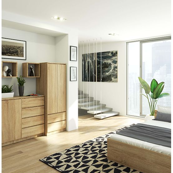 DULAP STAR S 60 cm 2 UȘI 2 SERTARE STEJAR SONOMA