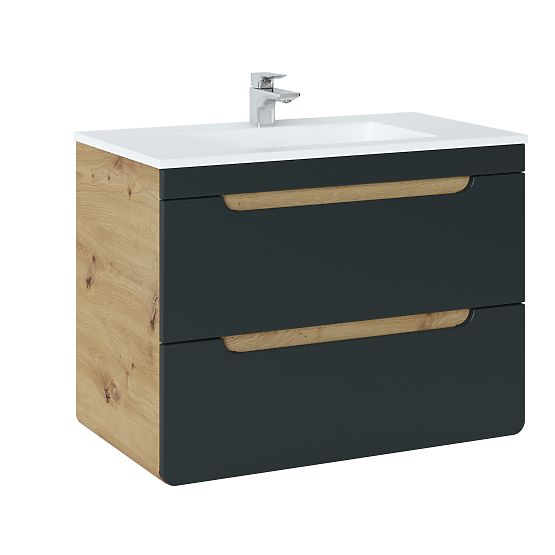 Dulap sub chiuvetă 80 cm cu 2 sertare