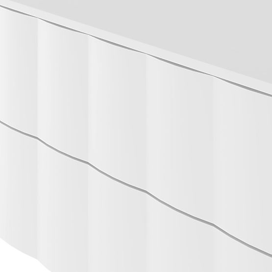 Dulap sub chiuvetă Grita 80 cm, alb, panou frontal ondulat