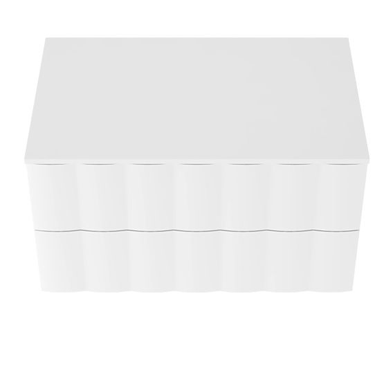 Dulap sub chiuvetă Grita 80 cm, alb, panou frontal ondulat