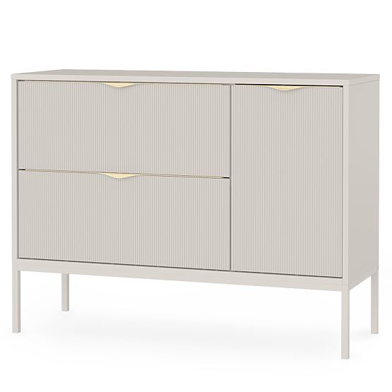 Dulap sub chiuvetă Livia 100 cm, culoare cașmir, picioare metalice, canelat