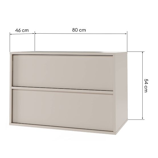 Dulap sub chiuvetă Mossy, 80 cm, cașmir