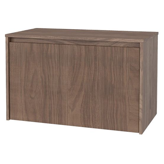 Dulap sub chiuvetă Pezzo 80 cm, nuc, cu caneluri