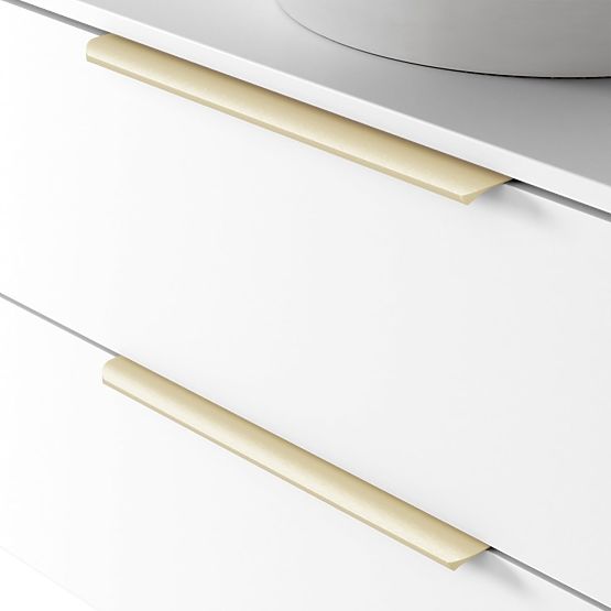 Dulap sub chiuvetă Tidea 80 cm, alb, mânere aurii