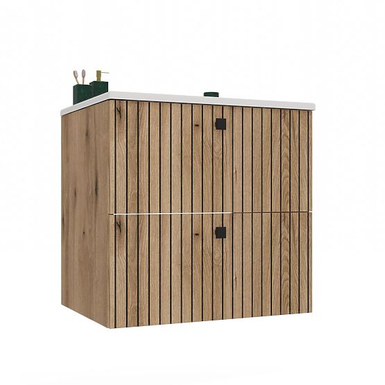 DULAP SUB LAVOAR TIGO 60 2S STEJAR EVOKE PANOU FRONTAL CANELAT + LAVOAR