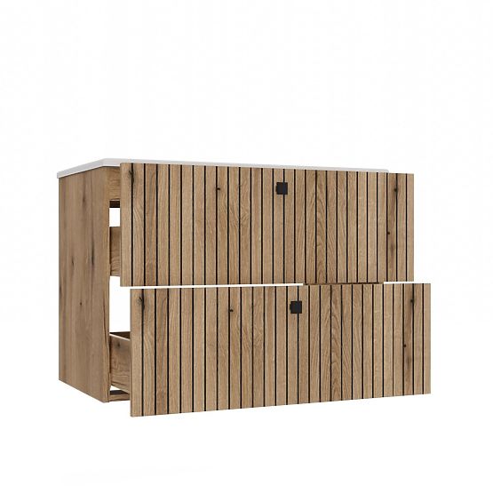 DULAP SUB LAVOAR TIGO 80 2S STEJAR EVOKE FAȚĂ CANELATĂ + LAVOAR