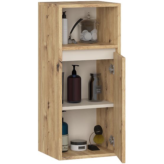 DULAP SUSPENDAT PENTRU BAIE VAMI W35 1D 1W STEJAR ARTISAN / CAȘMIR
