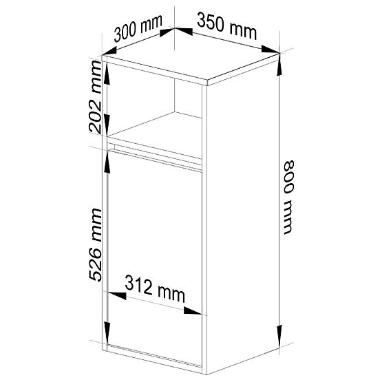 DULAP SUSPENDAT PENTRU BAIE VAMI W35 1D 1W STEJAR ARTISAN / CAȘMIR