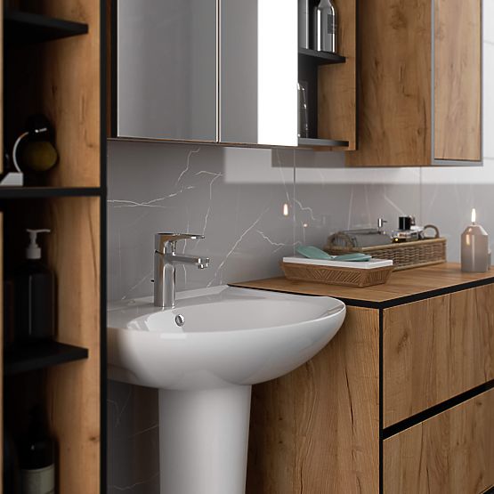 DULAP SUSPENDAT PENTRU BAIE VAMI W50 STEJAR CRAFT / NEGRU