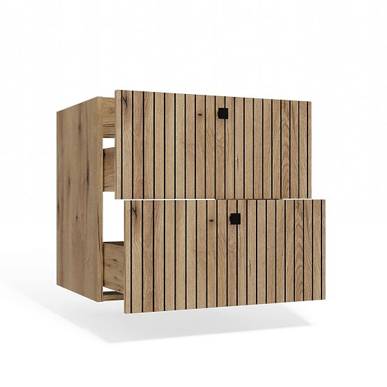 DULAP SUSPENDAT SUB LAVOAR TIGO 60 2S STEJAR EVOKE 2 SERTARE PANOU FRONTAL CANELAT