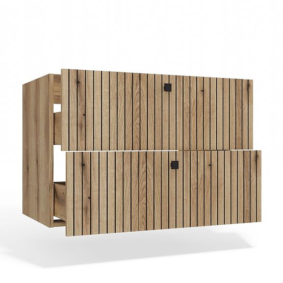 DULAP SUSPENDAT SUB LAVOAR TIGO 80 2S STEJAR EVOKE 2 SERTARE PANOU FRONTAL CANELAT