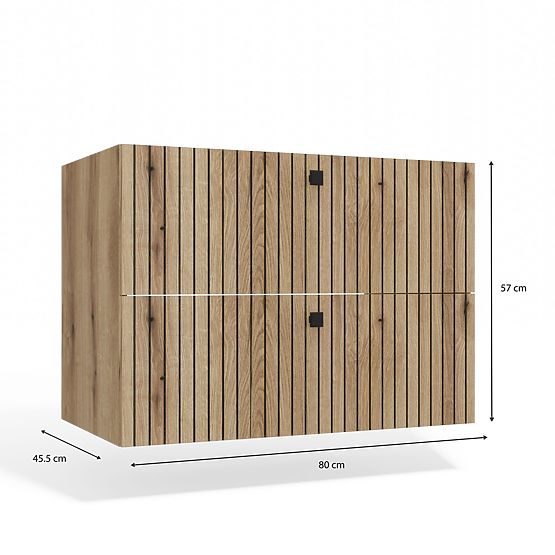 DULAP SUSPENDAT SUB LAVOAR TIGO 80 2S STEJAR EVOKE 2 SERTARE PANOU FRONTAL CANELAT