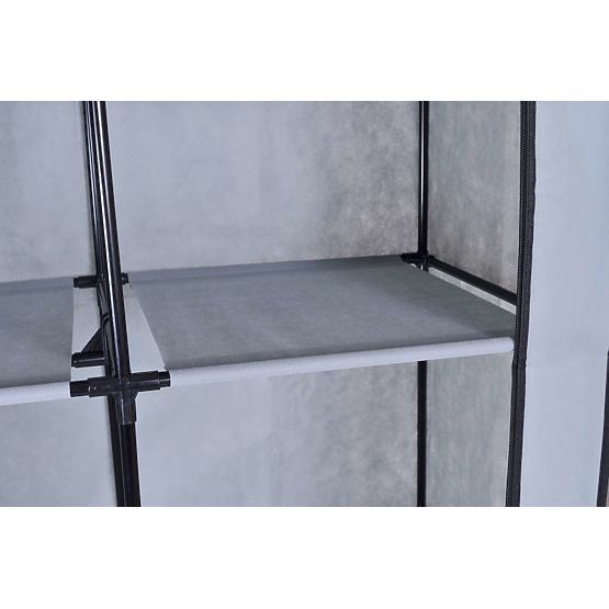 Dulap textil cu 6 rafturi Mira - gri
