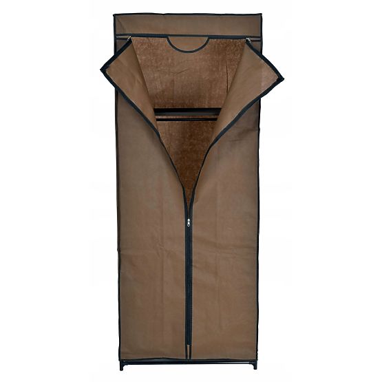 Dulap textil cu raft Fela - maro închis