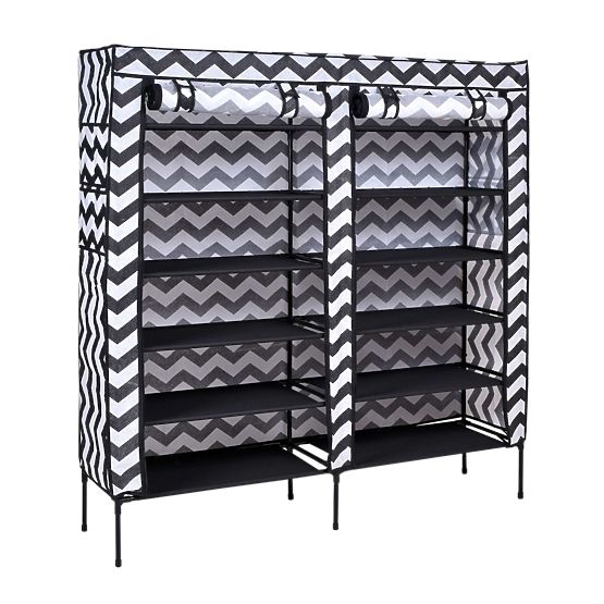 Dulap textil pentru pantofi Gabi - zebră