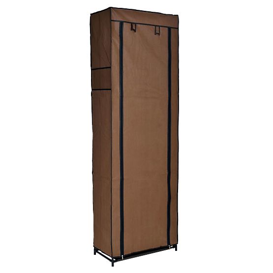 Dulap textil pentru pantofi Lea - maro închis