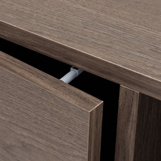 Dulap TV cu două uși și sertar Kanso, Stejar Baltic Storm