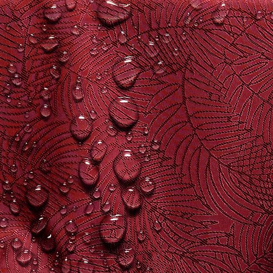 Față de masă GAIA culoare bordo cu motiv vegetal reliefat 30x160 ameliahome