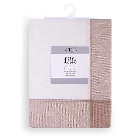 Față de masă LILLE culoare roz motiv clasic neted 130x160 ameliahome