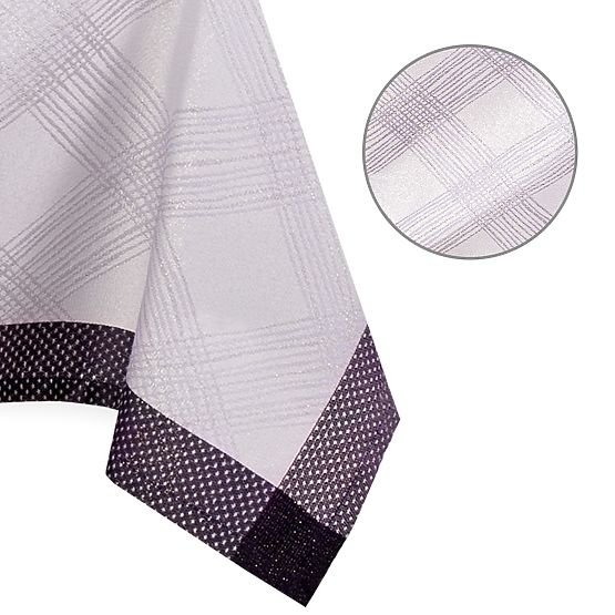 Față de masă MILLUZA crem metalizat motiv clasic 110x160 ameliahome