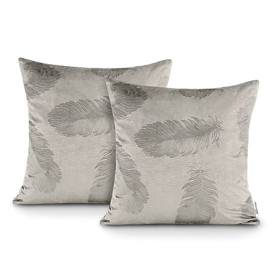 Față de pernă decorativă PEACOCK culoare cappuccino cu motiv animal embosat în stil glamour