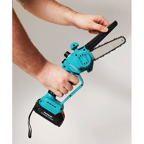 Fierăstrău cu lanț cu acumulator mini fierăstrău manual motor fără perii 21V + geantă