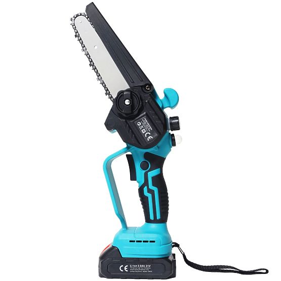 Fierăstrău cu lanț cu acumulator mini fierăstrău manual motor fără perii 21V + geantă