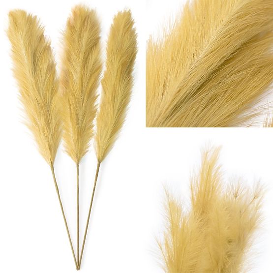 Floare artificială PAMPLY culoare muștar ameliahome