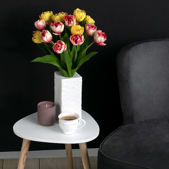 Floare artificială TULIPI culoare galbenă stil modern ameliahome