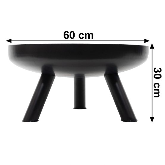 Foc de grădină mare din fontă solidă de 60 cm, ideal pentru foc de tabără