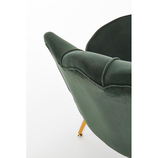 Fotoliu de relaxare AMORINITO verde închis / auriu