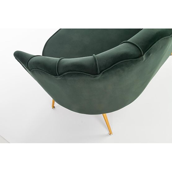 Fotoliu de relaxare AMORINITO XL verde închis / auriu