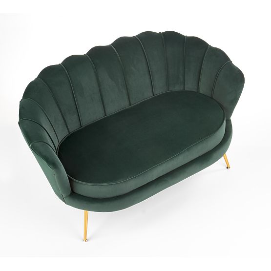 Fotoliu de relaxare AMORINITO XL verde închis / auriu