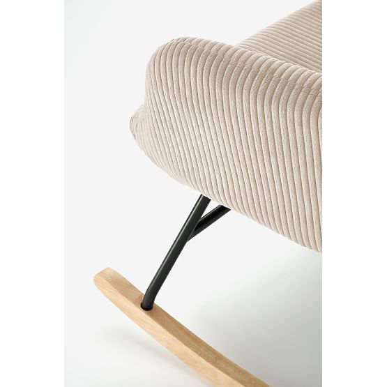 Fotoliu de relaxare BELMIRO cu funcție de legănare, crem (1p=1buc)