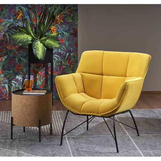 Fotoliu de relaxare BELTON galben (1p=1buc)