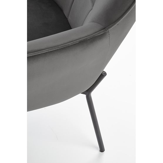 Fotoliu de relaxare CASTEL negru / gri deschis