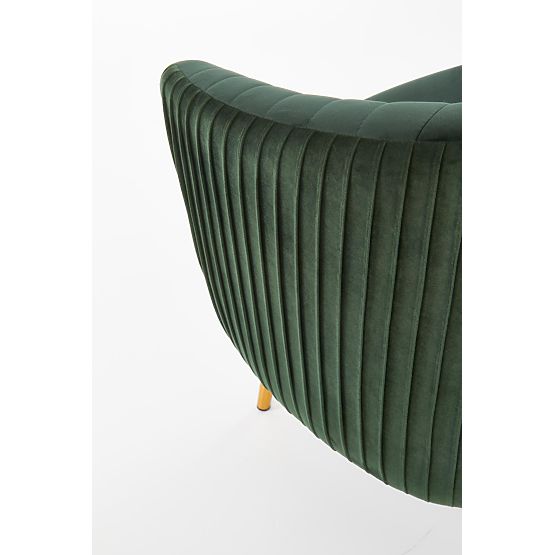 Fotoliu de relaxare CROWN verde închis / auriu