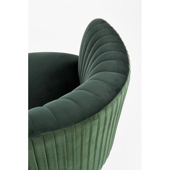 Fotoliu de relaxare CROWN verde închis / auriu