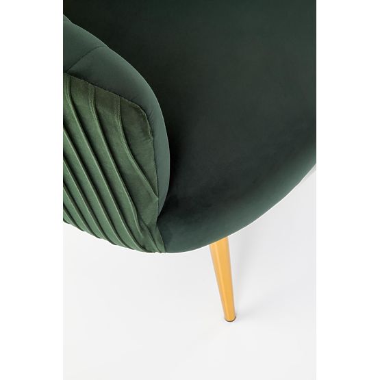 Fotoliu de relaxare CROWN verde închis / auriu