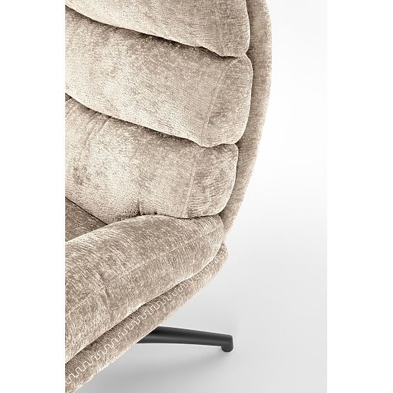 Fotoliu de relaxare DARIO cu taburet și funcție de legănare, bej (1p=1buc)