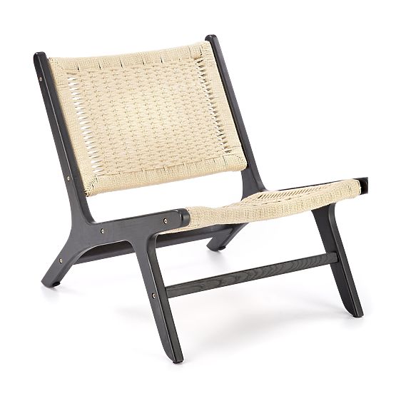 Fotoliu de relaxare FODEN, negru / natural (1p=1buc)