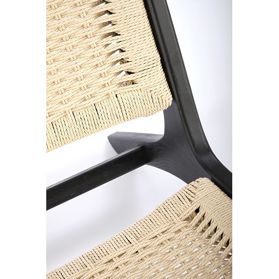 Fotoliu de relaxare FODEN, negru / natural (1p=1buc)