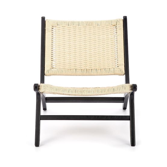 Fotoliu de relaxare FODEN, negru / natural (1p=1buc)