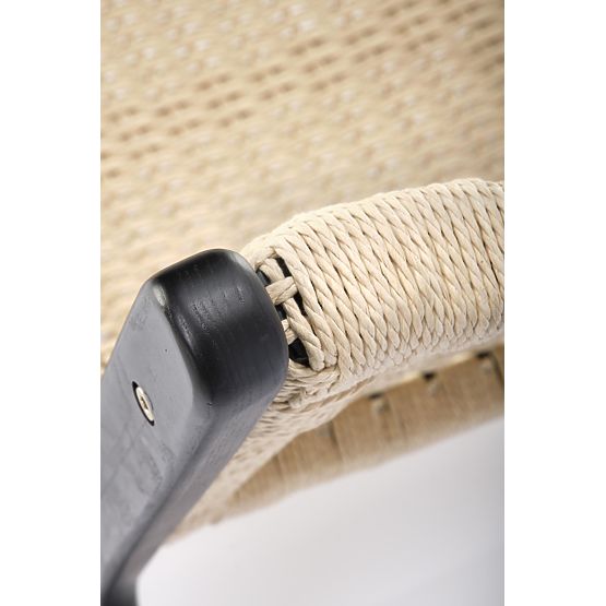 Fotoliu de relaxare FODEN, negru / natural (1p=1buc)