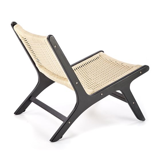 Fotoliu de relaxare FODEN, negru / natural (1p=1buc)