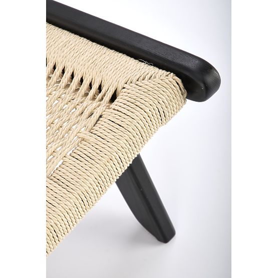 Fotoliu de relaxare FODEN, negru / natural (1p=1buc)